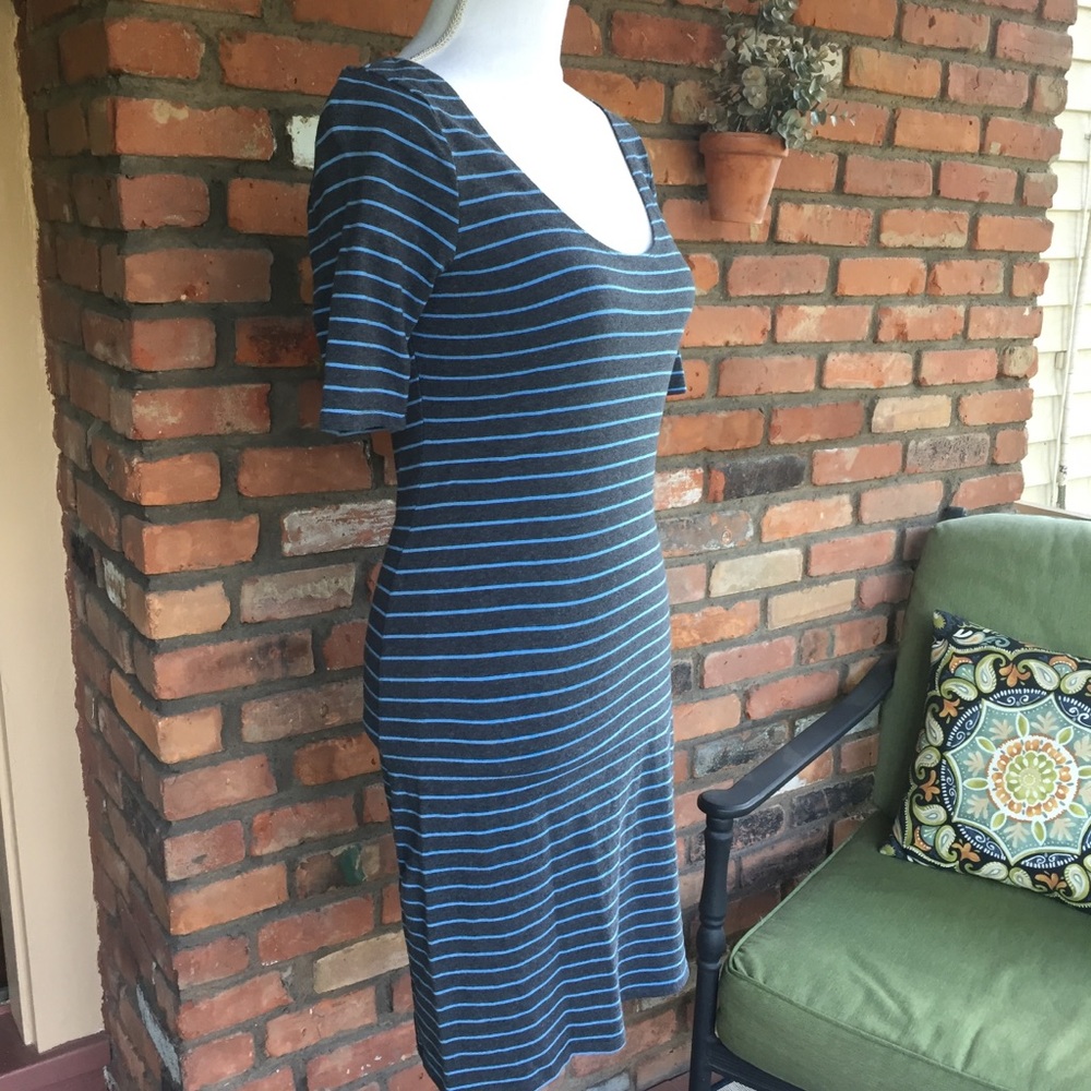 Basic Cotton Striped Dress - Picture 2 of 4